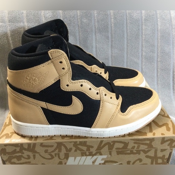 Nike Other - Nike Air Jordan 1 Retro High Vachetta Tan Heirloom Black Sneakers Mens Size 10